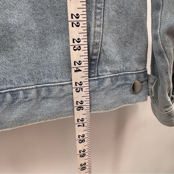 Men’s Blue Jean Jacket Good News Large - Picture 5 of 6